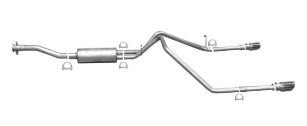 Gibson 15-22 Chevrolet Colorado LT 2.5L 2.25in Cat-Back Dual Split Exhaust - Aluminized Fashion