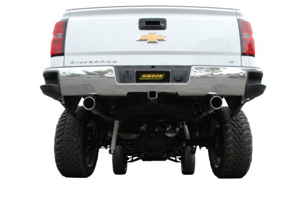 Gibson 14-18 Chevrolet Silverado 1500 LTZ 6.2L 3.5in 2.25in Cat-Back Dual Split Exhaust - Stainless Online Sale