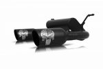 Gibson 07-17 Jeep Wrangler Sport 3.6L 2.5in Patriot Skull Series Cat-Back Dual Exhaust - Blk Ceramic Online now