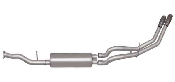 Gibson 96-99 Chevrolet Tahoe LS 5.7L 2.25in Cat-Back Dual Sport Exhaust - Stainless For Sale