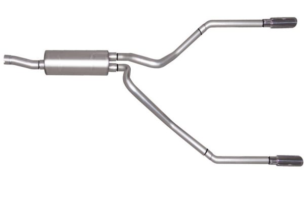 Gibson 99-04 Ford F-250 Super Duty Lariat 6.8L 2.5in Cat-Back Dual Split Exhaust - Aluminized Hot on Sale