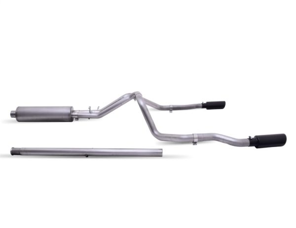 Gibson 19-22 GMC Sierra 1500 5.3L 3 2.5in Cat-Back Dual Split Exhaust System Stainless - Black Elite Online Sale