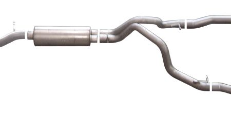 Gibson 07-10 Chevrolet Silverado 2500 HD LT 6.0L 2.25in Cat-Back Dual Split Exhaust - Stainless Online Hot Sale