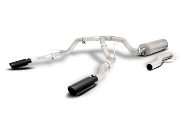 Gibson 21-22 Chevy Tahoe High Country 6.2L 4WD 2.5in Cat-Back Dual Split T409 SS Exhaust - Black For Sale