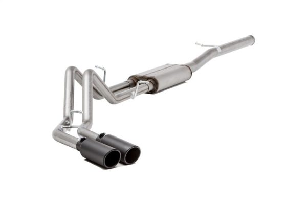 Gibson 11-14 Ford F-150 FX2 3.5L 2.5in Cat-Back Dual Sport Exhaust - Black Elite For Sale