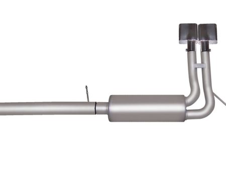 Gibson 96-97 Chevrolet C1500 Base 4.3L 2.5in Cat-Back Super Truck Exhaust - Stainless Online Hot Sale