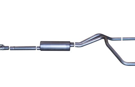 Gibson 04-10 Nissan Titan LE 5.6L 2.5in Cat-Back Dual Split Exhaust - Aluminized For Cheap