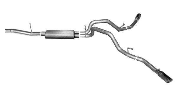 Gibson 14-18 GMC Sierra 1500 Denali 6.2L 3.5in 2.25in Cat-Back Dual Extreme Exhaust - Stainless Fashion