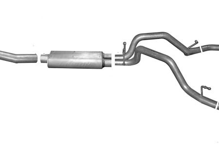 Gibson 15-18 Chevrolet Silverado 1500 LS 5.3L 3in 2.25in Cat-Back Dual Split Exhaust - Aluminized Cheap