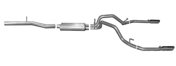 Gibson 15-18 Chevrolet Silverado 1500 LS 5.3L 3in 2.25in Cat-Back Dual Split Exhaust - Aluminized Cheap