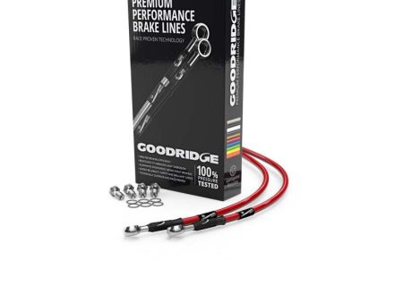 Goodridge 00-08 Honda VTR1000 SP1 SP2 Red Race Front SS Brake Lines Hot on Sale