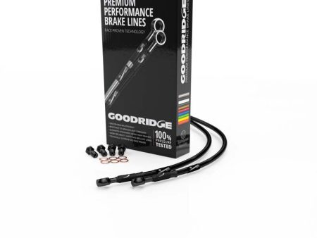 Goodridge 00-08 Honda VTR1000 SP1 SP2 Black Race Front SS Brake Lines w Black Fittings For Cheap